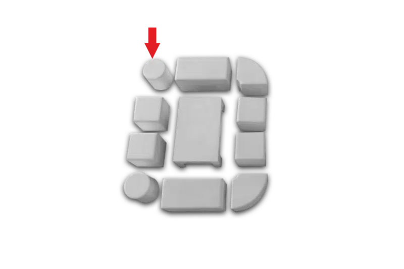Hocker rund weiß