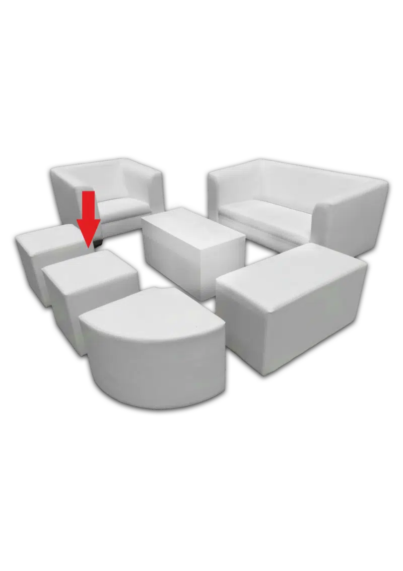 Hocker würfel weiß